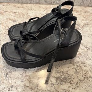 Madden Girl Black Platform Sandals